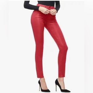 RED SHINY JEANS